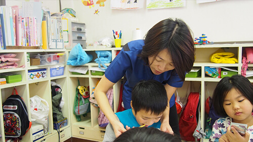 保育園での指導の様子